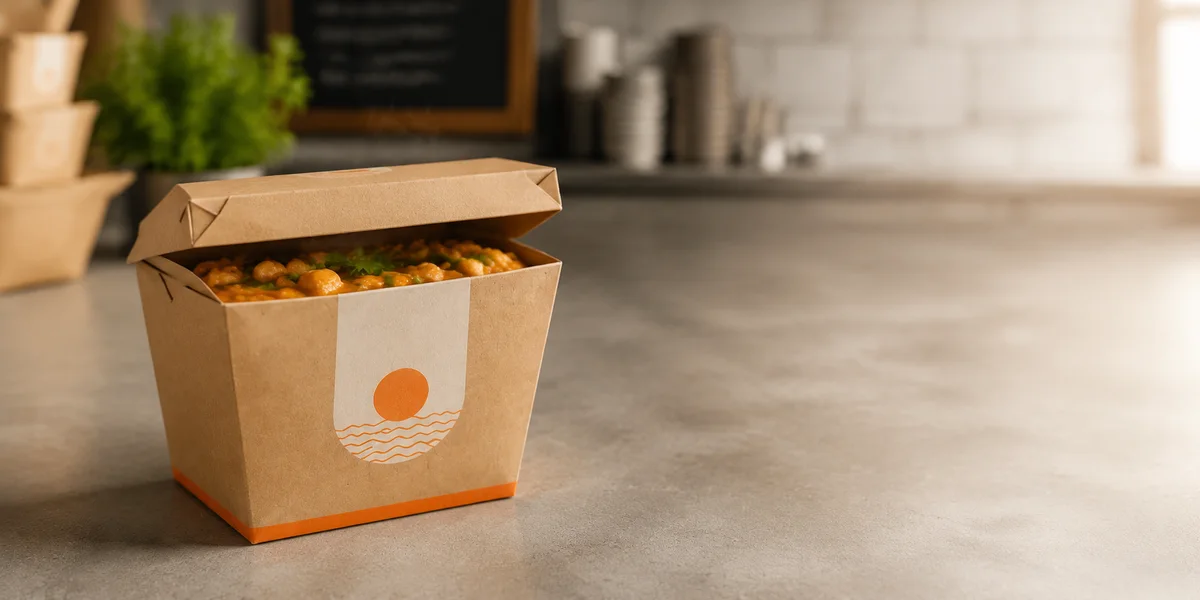 Lekbestendige meeneemverpakkingen voor Britse curryhuizen en sauze-keukens