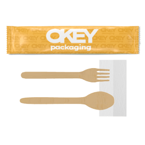 Paper Wrapped Wooden Cutlery Pack